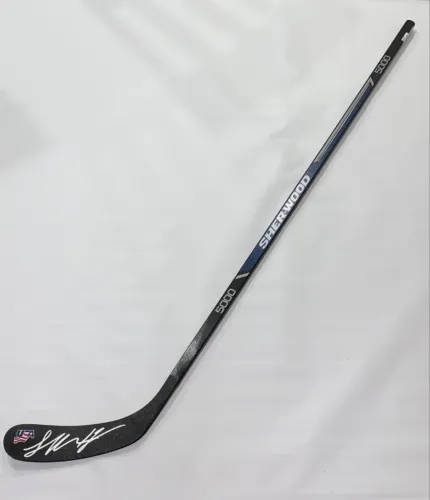 LOGAN COOLEY SIGNED FULL-SIZE HOCKEY STICK TEAM USA NHL STAR PROOF JSA COA COLLECTIBLE MEMORABILIA