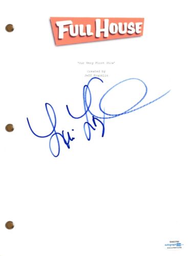 LORI LOUGHLIN SIGNED AUTOGRAPH FULL HOUSE PILOT SCRIPT SCREENPLAY ACOA COA COLLECTIBLE MEMORABILIA