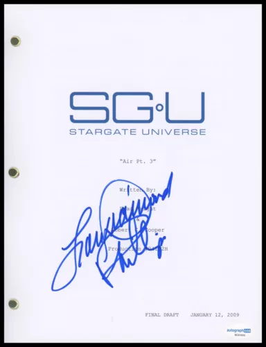 LOU DIAMOND PHILLIPS “STARGATE UNIVERSE” AUTOGRAPH SIGNED ‘AIR PT. 3’ SCRIPT COLLECTIBLE MEMORABILIA