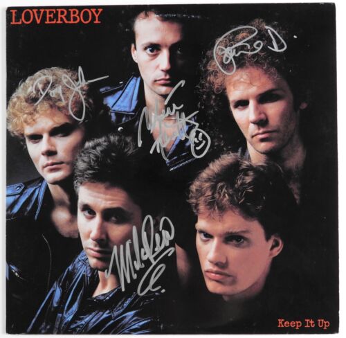LOVERBOY JSA SIGNED AUTOGRAPH RECORD VINYL KEEP IT UP COLLECTIBLE MEMORABILIA