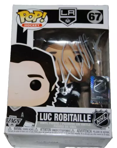 LUC ROBITAILLE SIGNED (LOS ANGELES KINGS) HOCKEY #67 FUNKO POP BECKETT BM39123 COLLECTIBLE MEMORABILIA