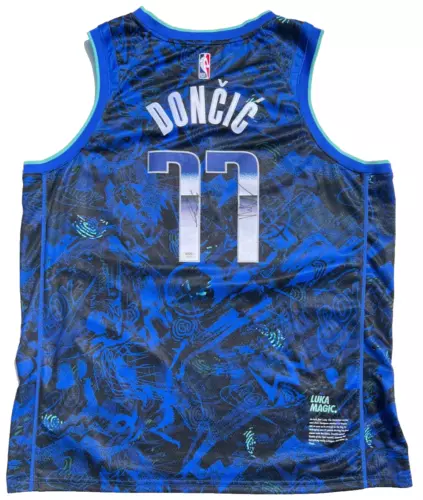 LUKA DONCIC & MARK CUBAN SIGNED MAVERICKS ROOKIE OF THE YEAR JERSEY PSA/DNA COLLECTIBLE MEMORABILIA