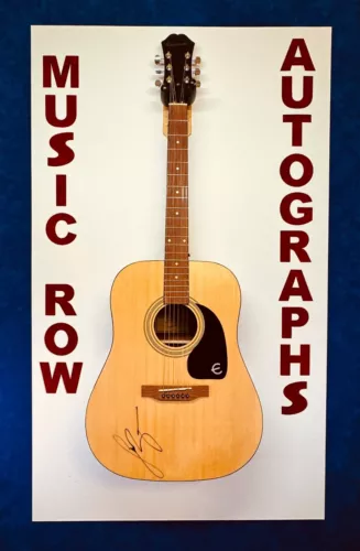 LUKE BRYAN SIGNED ACOUSTIC EPIPHONE GUITAR W/ GRAPHICS AUTOGRAPH JSA COUNTRY COLLECTIBLE MEMORABILIA