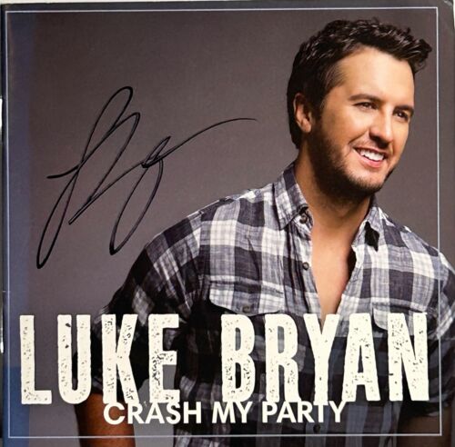 LUKE BRYAN SIGNED CD COVER “CRASH MY PARTY” JSA COA COLLECTIBLE MEMORABILIA