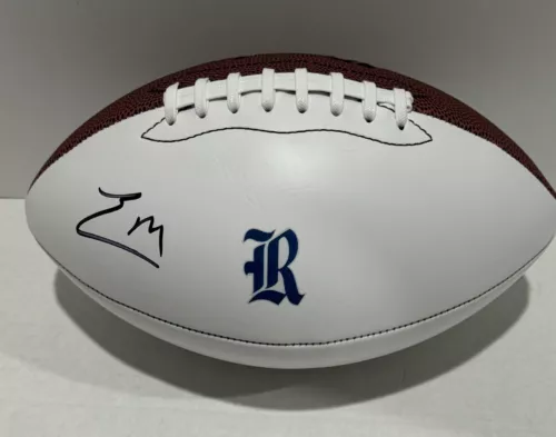 LUKE MCCAFFREY SIGNED FOOTBALL RICE OWLS NFL STAR PROOF COLLECTIBLE MEMORABILIA