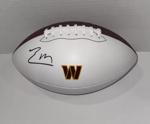 LUKE MCCAFFREY SIGNED FOOTBALL WASHINGSTON COMMANDERS NFL STAR PROOF COLLECTIBLE MEMORABILIA