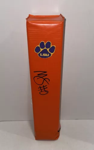 MAASON SMITH SIGNED TOUCHDOWN PYLON LSU TIGERS NFL STAR PROOF COLLECTIBLE MEMORABILIA