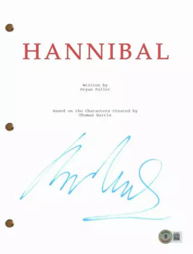 MADS MIKKELSEN SIGNED AUTOGRAPH HANNIBAL PILOT EPISODE SCRIPT SCREENPLAY BAS COA COLLECTIBLE MEMORABILIA