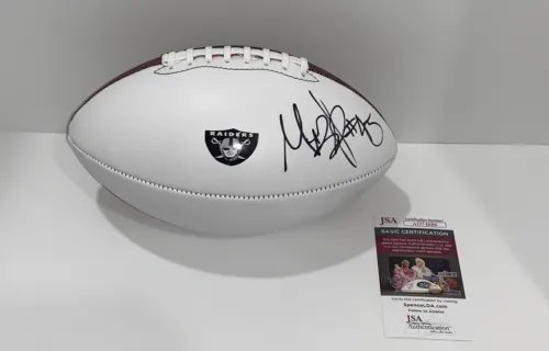 MARCEL REESE SIGNED FOOTBALL OAKLAND RAIDERS LOS ANGELES JSA COA