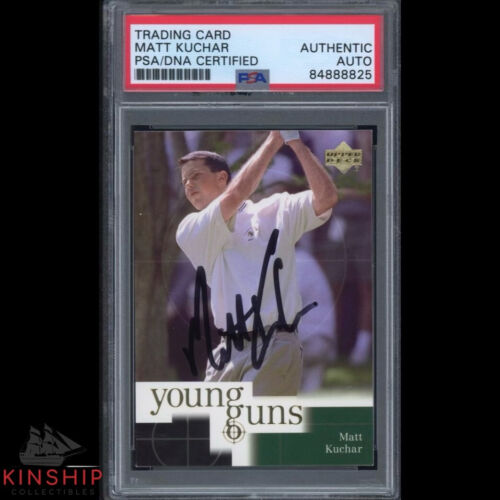 MATT KUCHAR SIGNED 2001 UPPER DECK ROOKIE CARD PSA DNA SLABBED GOLF AUTO C2207 COLLECTIBLE MEMORABILIA