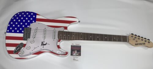 MATT SCANNELL SIGNED USA FLAG ELECTRIC GUITAR VERTICAL HORIZON JSA COA COLLECTIBLE MEMORABILIA