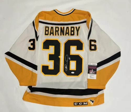 MATTHEW BARNABY SIGNED CCM PITTSBURGH PENGUINS JERSEY JSA COA COLLECTIBLE MEMORABILIA