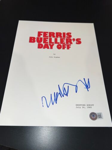 MATTHEW BRODERICK SIGNED SCRIPT FERRIS BUELLERS DAY OFF BECKETT BAS D COLLECTIBLE MEMORABILIA