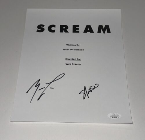 MATTHEW LILLARD & SKEET ULRICH SIGNED SCREAM FULL MOVIE SCRIPT PROOF JSA COA COLLECTIBLE MEMORABILIA