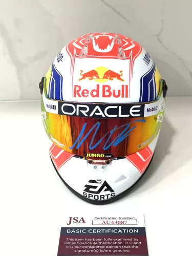 Max Verstappen Hand Signed Official GP Mini Helmet 1:2 Champ JSA CERT #3
