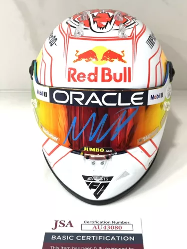 Max Verstappen Hand Signed Official GP Mini Helmet 1:2 Champ JSA CERT #4