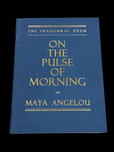 MAYA ANGELOU ON THE PULSE OF MORNING INAUGURATION POET SIGNED AUTOGRAPH BOOK JSA COLLECTIBLE MEMORABILIA