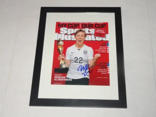 MEGHAN KLINGENBERG SIGNED FRAMED AND MATTED SPORTS ILLUSTRATED COVER PROOF COLLECTIBLE MEMORABILIA