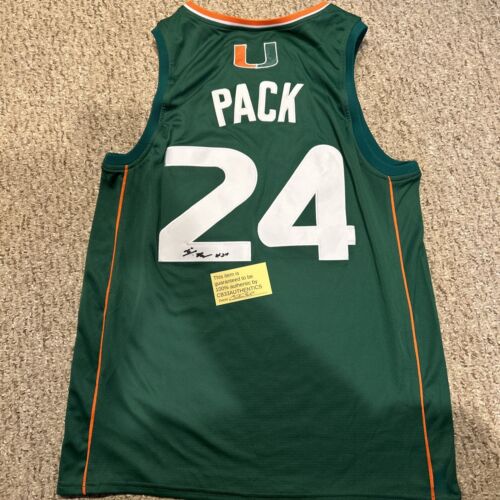 MIAMI HURRICANES- NIJEL PACK SIGNED AUTOGRAPH JERSEY COA BASKETBALL FINAL FOUR COLLECTIBLE MEMORABILIA