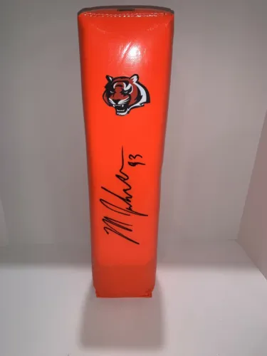 MICHAEL JOHNSON SIGNED CINCINNATI BENGALS TOUCHDOWN PYLON FOOTBALL AUTOGRAPHED COLLECTIBLE MEMORABILIA