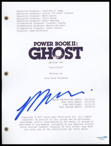 MICHAEL RAINEY JR. “POWER BOOK II: GHOST” AUTOGRAPH SIGNED ‘SACRIFICE’ SCRIPT COLLECTIBLE MEMORABILIA