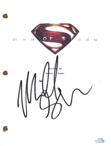 MICHAEL SHANNON SIGNED AUTOGRAPH MAN OF STEEL MOVIE SCRIPT SUPERMAN ZOD ACOA COA COLLECTIBLE MEMORABILIA