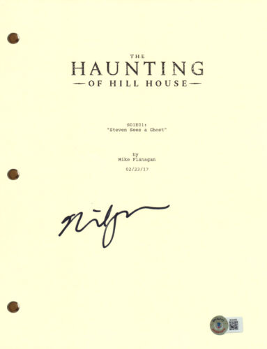 MIKE FLANAGAN SIGNED AUTOGRAPH THE HAUNTING OF HILL HOUSE PILOT SCRIPT BAS COA COLLECTIBLE MEMORABILIA