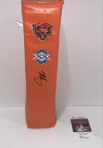 MIKE SINGLETARY SIGNED TOUCHDOWN PYLON CHICAGO BEARS SUPER BOWL XX HOF JSA COA COLLECTIBLE MEMORABILIA