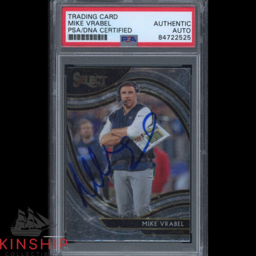MIKE VRABEL SIGNED 2020 PANINI TRADING CARD PSA DNA SLABBED AUTO C2244 COLLECTIBLE MEMORABILIA