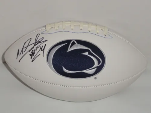 MILES SANDERS SIGNED PENN ST. NITTANY LIONS LOGO FOOTBALL STATE PROOF ST COLLECTIBLE MEMORABILIA