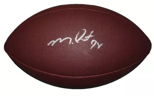 MONTEZ SWEAT signed (CHICAGO BEARS) NFL full size football BECKETT BM02886