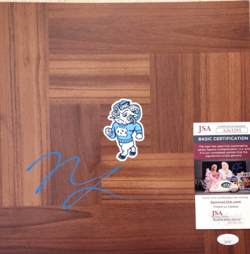 Nassir Little Signed Floorboard w/ JSA COA #AJ63391 UNC North Carolina Tar Heels