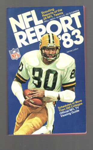 NFL REPORT 1983 PAPERBACK BOOK JAMES LOFTON COVER VINTAGE+PRISTINE+RARE COLLECTIBLE MEMORABILIA