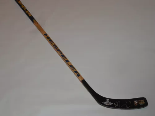 NICK BONINO SIGNED HOCKEY STICK PITTSBURGH PENGUINS 2017 CUP CHAMPS BACK 2 BACK
