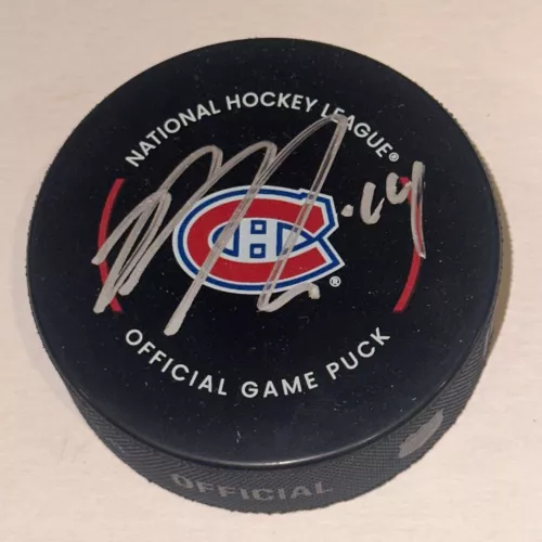 NICK SUZUKI Signed Montreal CANADIENS Official GAME Puck Beckett (BAS)
