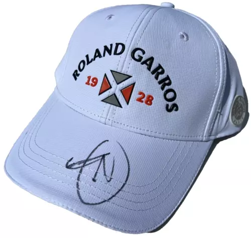 NOVAK DJOKOVIC SIGNED FRENCH OPEN ROLAND GARROS TENNIS HAT CAP WIMBLEDON JSA * COLLECTIBLE MEMORABILIA