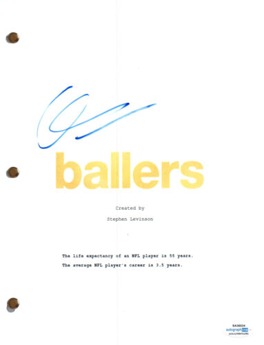 OMAR BENSON MILLER SIGNED AUTOGRAPH BALLERS PILOT SCRIPT SCREENPLAY ACOA COA COLLECTIBLE MEMORABILIA