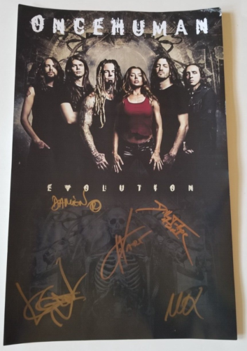 ONCE HUMAN BAND REAL HAND SIGNED 11×17 EVOLUTION PROMO POSTER #4 COA AUTOGRAPHED COLLECTIBLE MEMORABILIA