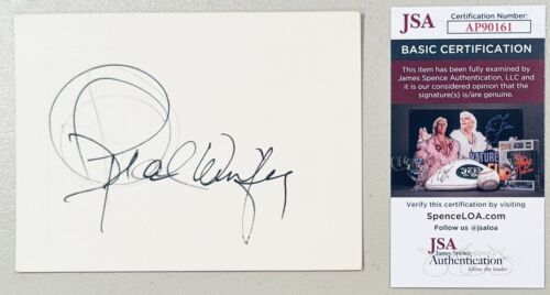 OPRAH WINFREY SIGNED AUTOGRAPHED 4.5 X 6 CARD JSA CERT COLLECTIBLE MEMORABILIA