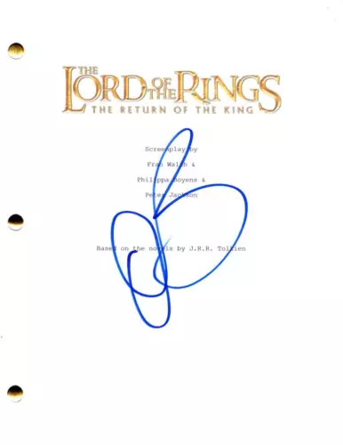 ORLANDO BLOOM SIGNED AUTOGRAPH LORD OF THE RINGS RETURN OF THE KING MOVIE SCRIPT COLLECTIBLE MEMORABILIA