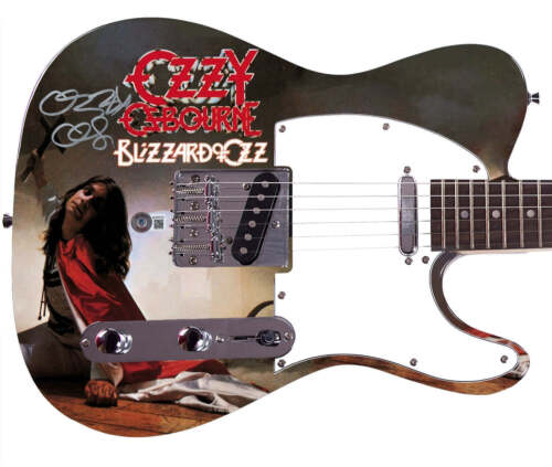 OZZY OSBOURNE SIGNED BLIZZARD OF OZZ ALBUM GRAPHICS PHOTO GUITAR BAS WITNESS COLLECTIBLE MEMORABILIA