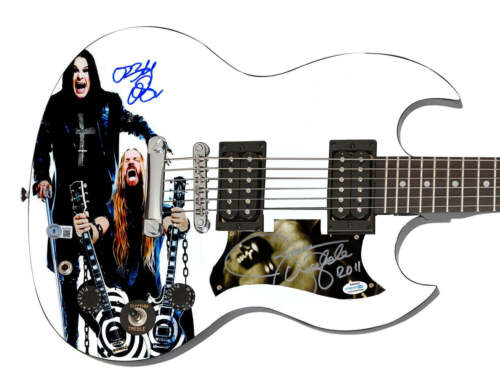 OZZY OSBOURNE ZAKK WYLDE SIGNED EPIPHONE SG GRAPHICS PHOTO GUITAR BAS WITNESS COLLECTIBLE MEMORABILIA