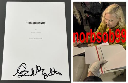 PATRICIA ARQUETTE SIGNED AUTOGRAPH TRUE ROMANCE FULL MOVIE SCRIPT W/PROOF COLLECTIBLE MEMORABILIA