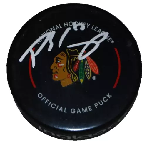 PATRICK SHARP SIGNED (CHICAGO BLACKHAWKS) OFFICIAL GAME PUCK BECKETT BAS BM39132 COLLECTIBLE MEMORABILIA