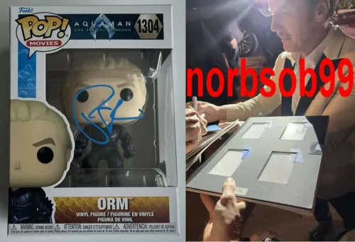 PATRICK WILSON SIGNED AUTOGRAPH AQUAMAN ORM FUNKO #1305 W/PROOF BECKETT BAS COA COLLECTIBLE MEMORABILIA