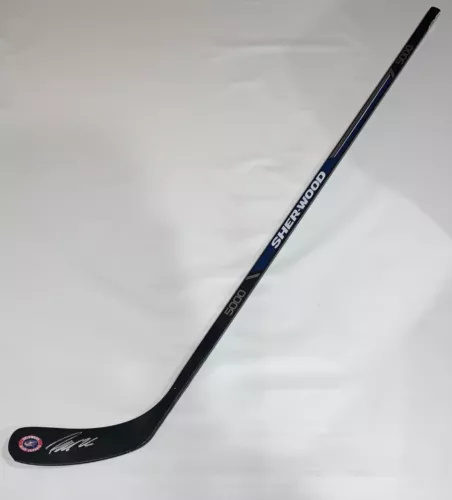PATRIK LAINE SIGNED HOCKEY STICK COLUMBUS BLUE JACKETS PROOF FINLAND 1 JSA COA