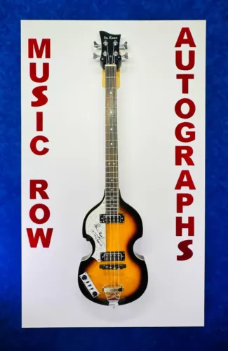 PETE BEST SIGNED AUTOGRAPH THE BEATLES LEFTY DEROSA BASS GUITAR JSA COA COLLECTIBLE MEMORABILIA