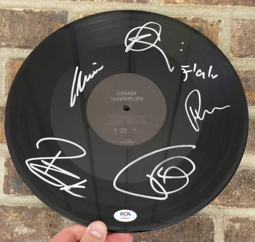 PSA/DNA RAMMSTEIN BAND SIGNED “ICH TU DIR WEH” RECORD ALBUM GERMANY LINDEMANN+ COLLECTIBLE MEMORABILIA