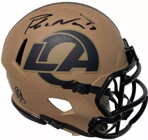 PSA/DNA RAMS PUKA NACUA SIGNED AUTOGRAPHED AUTHENTIC SPEED MINI FOOTBALL HELMET COLLECTIBLE MEMORABILIA