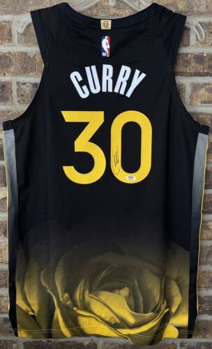 PSA/DNA STEPHEN CURRY SIGNED WARRIORS NIKE ADV CITY NBA AUTHENTIC AUTO JERSEY COLLECTIBLE MEMORABILIA